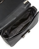Swagger Glovetanned Leather Shoulder Bag, Black