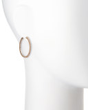 14K Rose-Gold Pink Diamond Hoop Earrings