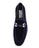 Lord 2 Velvet Slip-On Loafer, Blue Marine