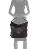 Aster Leather Hobo Bag, Black