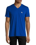 Equestrian Knight V-Neck Short-Sleeve Tee, Blue