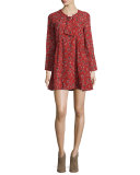 Gavras Floral Long-Sleeve Minidress