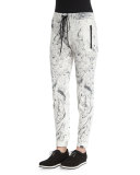 Loft Printed Sport Jogger Sweatpants, Ink