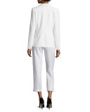 Round-Neck Seamed Shell, Black