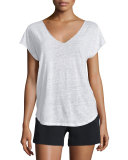Lata V-Neck Linen Tee