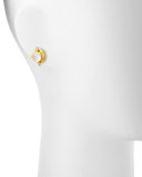 19K Man in the Moon Stud Earrings