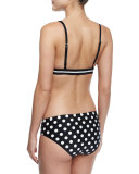 polka dot triangle swim top