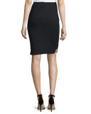 Pippa Textured-Side Pencil Skirt 