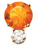 Prive Fire Opal & Diamond Single Stud Earring