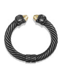 Renaissance Bracelet with Gold Dome and Black Diamonds