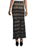Sierra Lace Maxi Skirt, Black
