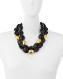 Burudani Two-Strand Necklace, Black