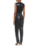 Orianna Sequined Wrap Jumpsuit