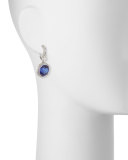 Pavé White Diamond & Tanzanite Drop Earrings