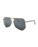 Megalast II Aviator Sunglasses, Silver