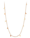Seed Scattered Dangling Circle Necklace in 14K Rose Gold