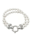 Luna Pearl Double-Strand Bracelet, 7mm