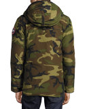 Maitland Hooded Parka, Green Multi Camouflage