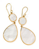 Rock Candy Snowman Earrings, Mother-of-Pearl