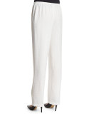 Cabo Straight-Leg Crinkled Pants, Petite