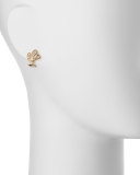 Small Sea Leaf 18K Gold & Diamond Earrings