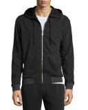 French Terry Zip-Up Hoodie, Charcoal
