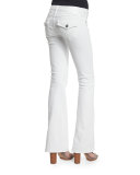 Joey Low-Rise Flare-Leg Jeans, Optic White