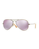 Mirrored Aviator Sunglasses, Lilac
