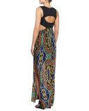 Moroccan Dreams Printed Maxi Dress, Black