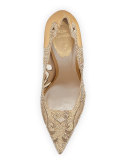 Crystal Laser-Cut 115mm Pump, Gold