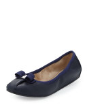 My Joy Matte Leather Ballerina Flat