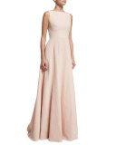 Sleeveless V-Back Gown