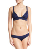 Neutra Strappy-Back Swim Top, Navy