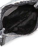 Falabella Faux-Snake Crossbody Bag, Silver