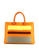Rothko Pandora Leather Tote Bag, Tangerine