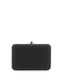 Slim Slide Crystal Evening Clutch Bag, Champagne Jet