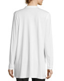 Mandarin-Collar Easy Organic Jersey Tunic