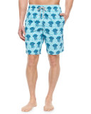 Okoa Jellyfish Print Boardshorts, Blue