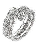 Classic Chain Silver Double Coil Bracelet, Size M