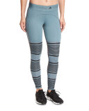 Studio Clima Striped Leggings, Chalk Blue