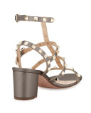 Rockstud Leather City Sandal, Sasso 