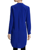 Long-Sleeve Silk Tunic/Shirt 