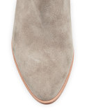 Barlow Suede Pointed-Toe Bootie, Dove