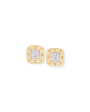 Pois Moi 18k Square Diamond Stud Earrings