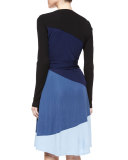 Mary Bell Colorblock Wrap Dress