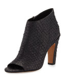 Sierra-3 Python-Print Peep-Toe Bootie