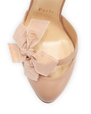 Fetish Red Sole d'Orsay Pump, Nude/Golden