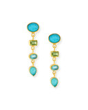 Multi-Stone Linear Drop Earrings