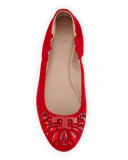 Delphine Crystal Logo Flat, Maple Flower