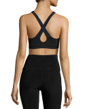 UpRise Crossback Sports Bra (A/B), Black